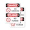Signmission No Smoking Danger Sign, Vinyl Decal, 7in W x 10in L, 2PK OS-2PACK-DS-D-710-VS-1469 - alternate 1